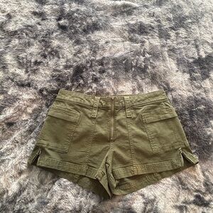 American Eagle Outfitters Olive Utility Cargo Shorts